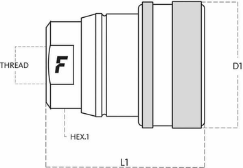 Pièces agricoles - Hydraulique - Coupleur face plane 3/8 BSP