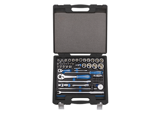 Outils - Outils divers - Coffret de douilles et accessoires1/4"et1/2" 6 pans EVAWAVE - 60 pcs