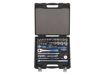 Outils - Outils divers - Coffret de douilles et accessoires1/4"et1/2" 6 pans EVAWAVE - 60 pcs