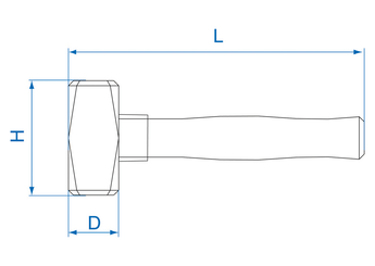Outils - Outils divers - Massette manche tri-matière 1.5kg