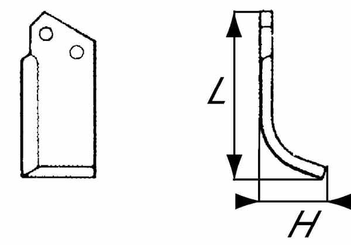 Pièces agricoles - Travail du sol - Lame de fraise d. Comeb