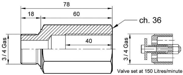 Pièces agricoles - Hydraulique - Valve de sécurité TC9-2723