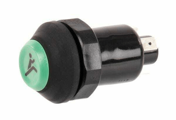 Pièces agricoles - Electricité - nterrupteur à poussoir, rapide, rond, vert