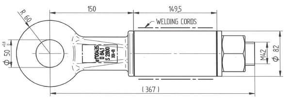 Pièces agricoles - Pièce divers - Anneau de remorquage, pivotant 50mm 30T