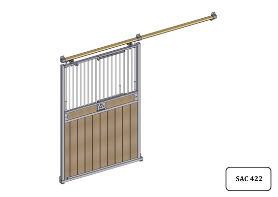 Materiels - Accessoires 100Kg-200Kg - PORTE COULISSANTE PORTILLON RESINE FIXATION MURALE