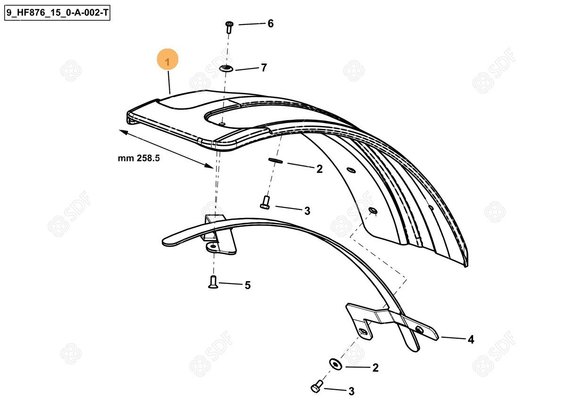 Pièces agricoles - Cabine et structure - LH FRONT MUDG. F NARROW