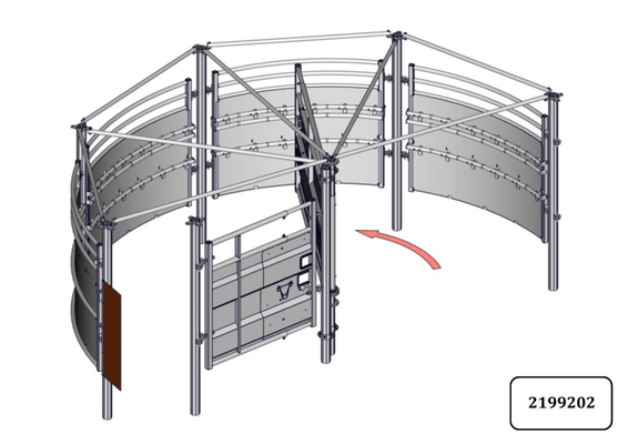 Accessoires et options matériel  - Matériel d'élevage - autre - 1/2 CORRAL DE CONTENTION COMPLET ANTI-HORAIRE A SCELLER V2 stock limité