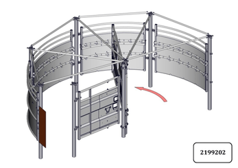 Accessoires et options matériel  - Matériel d'élevage - autre - 1/2 CORRAL DE CONTENTION COMPLET ANTI-HORAIRE A SCELLER V2 stock limité