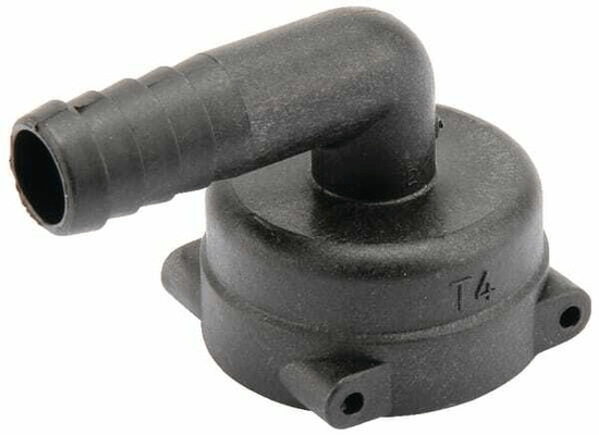 Pièces agricoles - Pièce Pulvérisateur - Raccord de tuyau 90° 16 mm avec connexion femelle T4