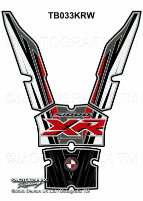 Pièces Quad & Motos - Equipement véhicule - Protection de réservoir MOTOGRAFIX noir/blanc/rouge BMW S1000XR