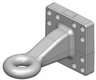 Oeillet de remorquage diamètre 50mm 160x160 4t DIN 9678-2
