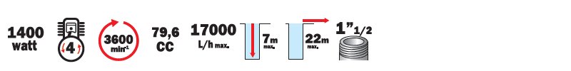 Materiels - Motopompe - MOTOPOMPE PORTABLE 79,6CC 17M3/H