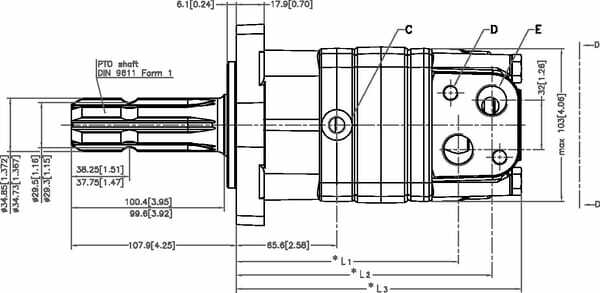 Pièces agricoles - Hydraulique - Moteur Orbit Cardan 1 3/8"Z6