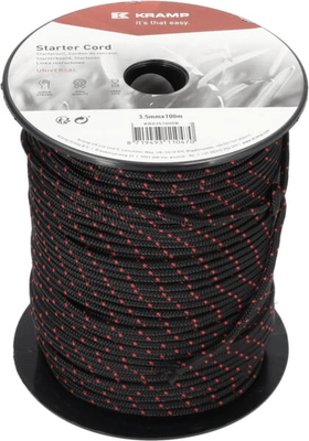 Pièces agricoles - Moteurs pièce adaptable - Cordon de lanceur 3,5 mm x 100 m noir