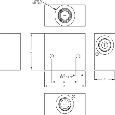 Pièces agricoles - Hydraulique - Carter en aluminium SDC10-2 -A