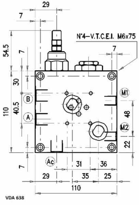 Pièces agricoles - Hydraulique - Clapet VDA-FL-6-38 NG-6