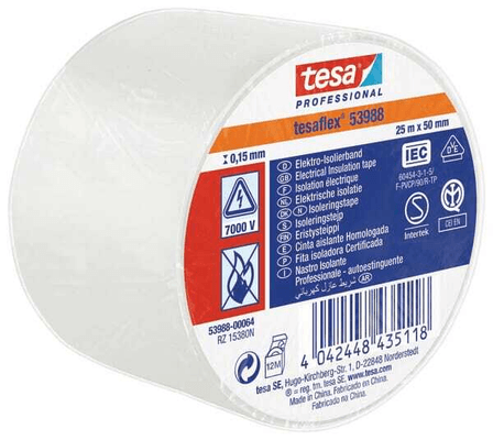 Chimie - Chimie divers - Ruban isolant, blanc, 25m x 50mm TesaFLEX®