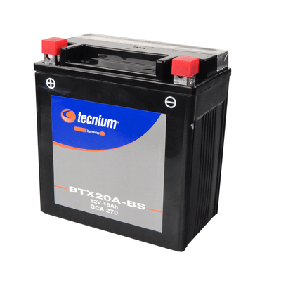 Pièces Quad & Motos - Electrique - Batterie TECNIUM sans entretien avec pack acide - BTX20A-BS