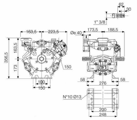 Pièces agricoles - Pièce Pulvérisateur - Pompe à piston haute pression à membrane APS 101 MM