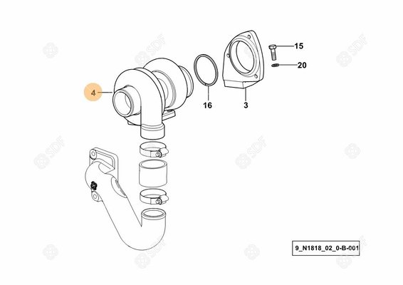 Pièces agricoles - Pieces moteur - TURBO COMPRESSEUR