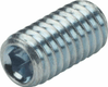 Vis sans tête six pans creux bout cuvette M6x12 45H zinqué