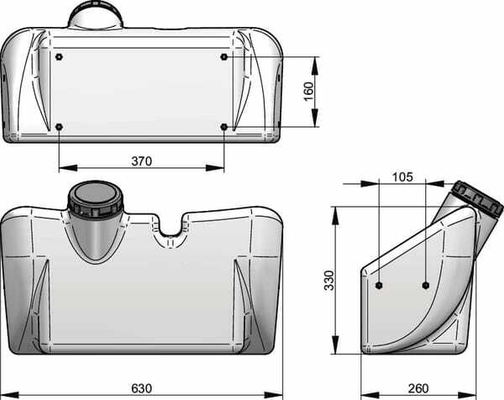 Pièces agricoles - Pièce Pulvérisateur - Réservoir d'eau de rinçage