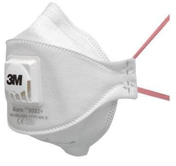 Vêtements et protections - Equipement - Masque anti-poussière FFP3 avec valve 9332+ 10 pièces