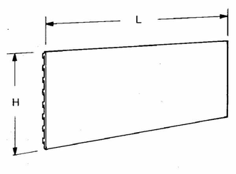 Pièces agricoles - Magasin - Dim tab comm 10x66,5cm bl/alu