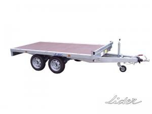 Materiels - Remorque voiture - PLATEAU ROUES DESSOUS 306x170 freiné 2 essieux PTAC : 1500 kg