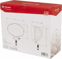 Pièces agricoles - Eclairage - Phare de travail LED, 65 W, 5200 lm, ovale, Kramp