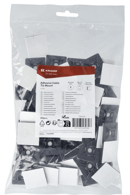 Pièces agricoles - Fasteners - Fixation adhésive pour câble 4.8mm 100Pcs