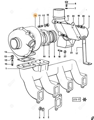 Pièces agricoles - Pieces moteur - TURBO COMPRESSEUR Deutz-Fahr origine