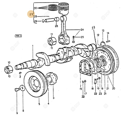 Pièces agricoles - Pieces moteur - GROUPE CYL. PISTON Deutz-Fahr origine