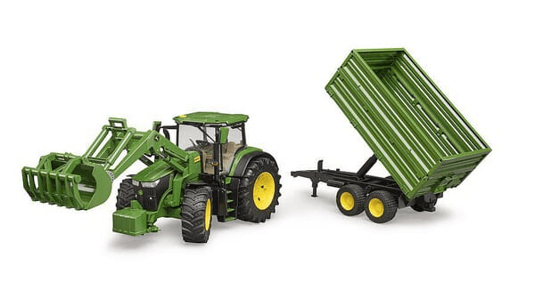 Loisirs - Jouets - John Deere 7R 350 avec chargeur frontal et remorque