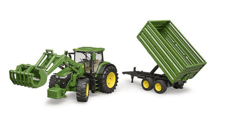 Loisirs - Jouets - John Deere 7R 350 avec chargeur frontal et remorque