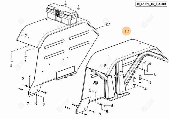 Pièces agricoles - Cabine et structure - AILE