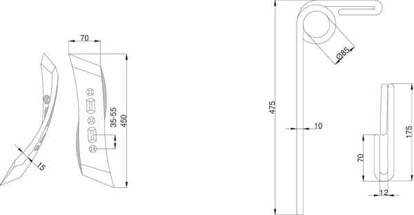 Pièces agricoles - Travail du sol - Dent d'étrille