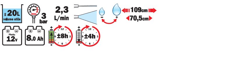 Materiels - Pulvérisateur porté - PULVERISATEUR 20L A DOS A BATTERIE "PILA20"
