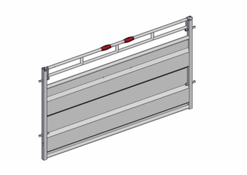 Materiels - Accessoires 100Kg-200Kg - BARRIERE -S- TOLEE FIXE AVEC LISSE RABATTABLE L.3M V2