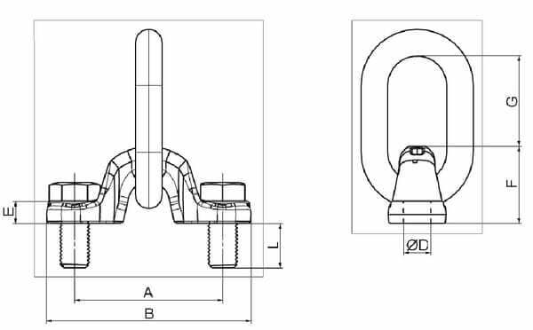 Pièces agricoles - Outils atelier - Anneau de transport 6.7 à GK10