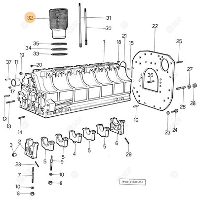 Pièces agricoles - Pieces moteur - CYLINDRE MOTEUR