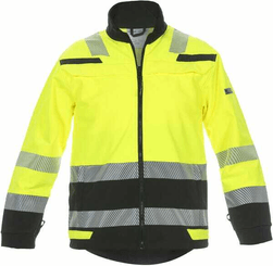 Vêtements et protections - Vêtement  - Veste Softshell, jaune-noir, taille 4XL, EU : 64-66 Hydrowear