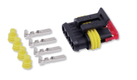 Kit connecteur étanche porte-clips en polyamide noir, 4 voies, 1-2 mm² (par 1)