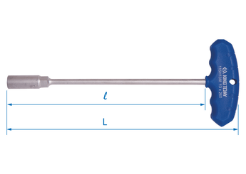 Outils - Outils divers - Clé en T douille 6 pans H13 350 mm