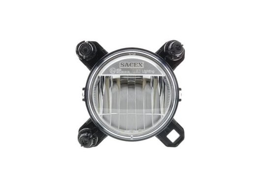 Pièces agricoles - Eclairage - Phare LED, 16W, rectangulaire, 12-24V, Ø90mm,AMP superseal 3 broches, feux de route/feux de croisement, Sacex