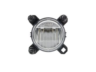 Pièces agricoles - Eclairage - Phare LED, 16W, rectangulaire, 12-24V, Ø90mm,AMP superseal 3 broches, feux de route/feux de croisement, Sacex