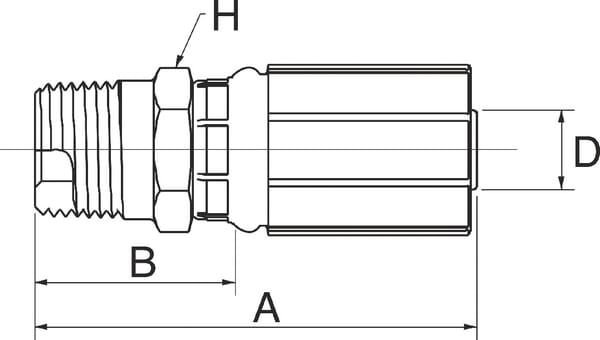Pièces agricoles - Hydraulique - Racc. à sertir DN25-1" BSPT