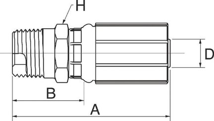Pièces agricoles - Hydraulique - Racc. à sertir DN25-1" BSPT