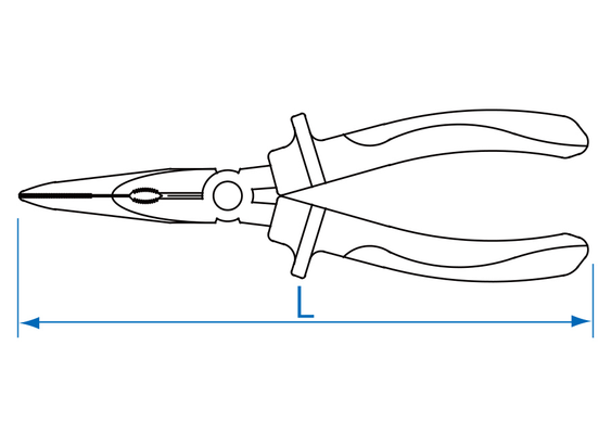 Outils - Outils divers - Pince à becs demi-ronds coudés 200mm isolée VDE EN60900