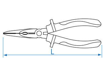Outils - Outils divers - Pince à becs demi-ronds coudés 200mm isolée VDE EN60900